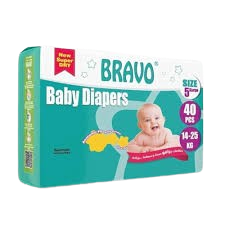 حفاضات برافو مقاس 5 40 ق