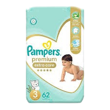 بامبرز سعودى مقاس وسط 62 حفاضه